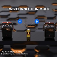 JYX φορητό ηχείο 65BT με 2x μικρόφωνα & ασύρματο χειριστήριο, 30W, 4400mah, μαύρο JYX-65BT