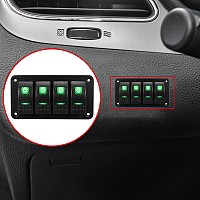 POWERTECH πάνελ σκαφών & οχημάτων PTL-019 με 4x διακόπτες, IP65 PTL-019