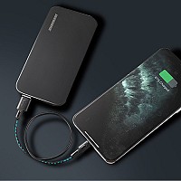 ROCKROSE καλώδιο USB σε Micro USB Beta AM Mini, 2.4A 12W, 30cm, μαύρο RRCS01MM