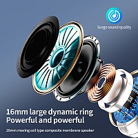 CELEBRAT open earphones SE3, Bluetooth 5.0, 180mAh, Φ16mm, μαύρα SE3-BK