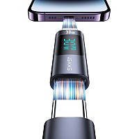 USAMS αντάπτορας Lightning σε USB-C US-SJ681 με οθόνη, 30W, γκρι SJ681LN01