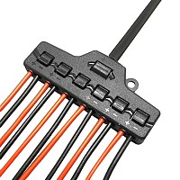 Splitter block TOOL-0095 για LED καλωδιοταινίες, 6-port, μαύρο TOOL-0095