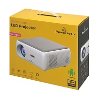 POWERTECH smart βιντεοπροβολέας PT-1242, 1080p, WiFi, Android, λευκός PT-1242