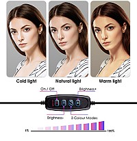 APEXEL φωτιστικό δαχτυλίδι LED APL-FL10JJ13Y με μίνι τρίποδα, Φ26cm APL-FL10JJ13Y