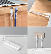POWERTECH οργανωτής καλωδίων TIES-032, 3.3x1x1cm, διαφανές, 20τμχ TIES-032