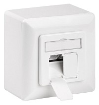 GOOBAY επιτοίχια πρίζα CAT 6a 68572, 2x RJ45, 80x80mm, λευκή 68572