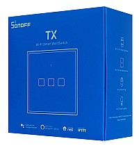 SONOFF smart διακόπτης ΤΧ-T3EU3C, αφής, Wi-Fi, τριπλός, μαύρος TX-T3EU3C