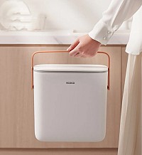 ECOCO κάδος απορριμμάτων E2236, 10lt, λευκός E2236