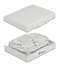 DELOCK κυτίο σύνδεσης οπτικών ινών 86843, 4x SC Simplex/LC Dublex, λευκό 86843