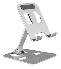 POWERTECH μεταλλική βάση smartphone/tablet PT-1159, 10, foldable, ασημί PT-1159