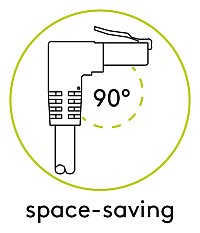 GOOBAY καλώδιο δικτύου 51521, CAT 6 U/UTP, γωνιακό, CCA, 0.5m, λευκό 51521