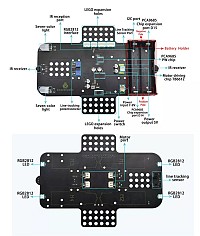 KEYESTUDIO 4WD mecanum robot car KS4031, για Micrο:bit, LEGO compatible KS4031