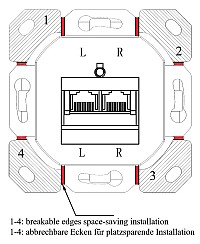 GOOBAY επιτοίχια πρίζα CAT 6a 68572, 2x RJ45, 80x80mm, λευκή 68572