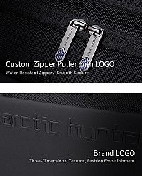ARCTIC HUNTER τσάντα πλάτης B00540 με θήκη laptop 15.6, 18L, μαύρη B00540-BK