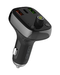 LDNIO FM Transmitter & φορτιστής C704Q, 2x USB/1x USB-C, 36W, Bluetooth, μαύρο 6933138690666