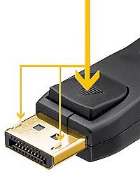 GOOBAY καλώδιο DisplayPort 61713, 4K/60Hz, 21.6 Gbps, 3m, μαύρο 61713
