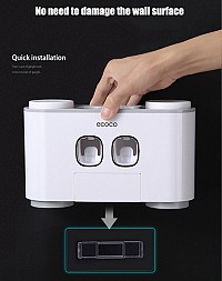 ECOCO Διανεμητής οδοντόκρεμας με βάσεις οδοντόβουρτσας και ποτήρια E1802 E1802