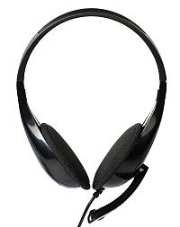 POWERTECH Headphones με μικρόφωνο PT-734 105dB, 40mm, 3.5mm, 1.8m, μαύρο PT-734