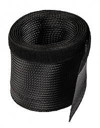 POWERTECH Δεματικό Καλωδίων τύπου Flex Wrap, 1.8m, Black TIES-001