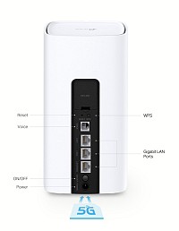 TP-LINK Router NX510V με θύρα τηλεφώνου, 5G, WiFi 6, 3000Mbps, V.1.0 NX510V