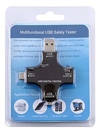 Συσκευή ελέγχου λειτουργίας θύρας USB, Micro USB & USB-C, 3.6-32V, LCD 6954118407517