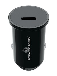 POWERTECH φορτιστής αυτοκινήτου PT-1146, USB-C, 20W PD, μαύρος PT-1146