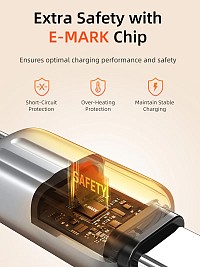 CABLETIME καλώδιο USB-C CT-CM240-ZSO1, 240W, 480Mbps, 1m, πορτοκαλί CT-CM240-ZSO1