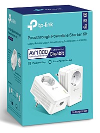 TP-LINK Powerline kit TL-PA7017P, Passthrough, AV1000 Gigabit, Ver. 4.0 TL-PA7017P-KIT