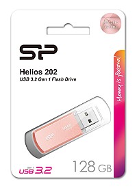 SILICON POWER USB Flash Drive Helios 202, 128GB, USB 3.2, ροζ χρυσό SP128GBUF3202V1P