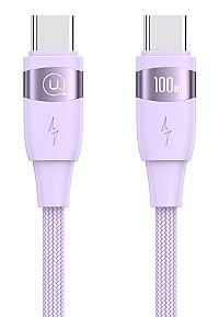 USAMS καλώδιο USB-C σε USB-C US-SJ632, 100W PD, 1.2m, μωβ SJ632USB03
