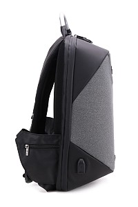 ARCTIC HUNTER τσάντα πλάτης B00208 με θήκη laptop 15.6, λουκέτο TSA, 24L, γκρι B00208-DG