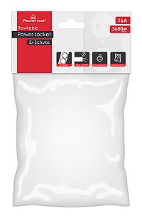 POWERTECH πολύπριζο PT-886, 5x schuko, 16A, χωρίς καλώδιο, λευκό PT-886