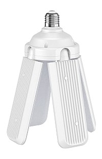 POWERTECH LED λάμπα E27-018, 4x αναδιπλούμενα πτερύγια, 52W, 4000K, E27 E27-018