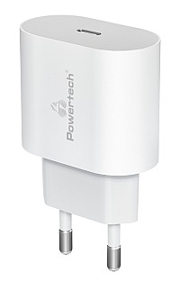 POWERTECH φορτιστής τοίχου PT-1150, USB-C, 12W, λευκός PT-1150