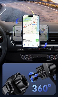 USAMS βάση smartphone αυτοκινήτου US-ZJ077 για αεραγωγούς, μαύρη ZJ77ZJ01