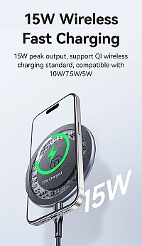 USAMS ασύρματος φορτιστής US-CD223, 15W, μαύρος CD223ZJ01