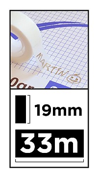 MP κολλητική ταινία Invisible PA508-01, 19mm, 33m, διάφανη, 3τμχ PA508-01