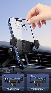 USAMS βάση smartphone αυτοκινήτου US-ZJ077 για αεραγωγούς, μαύρη ZJ77ZJ01