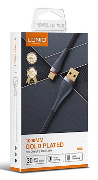 LDNIO καλώδιο USB-C σε USB LS691, 30W, 1m, γκρι 5210131078594