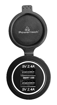 POWERTECH πρίζα USB για σκάφη & οχήματα PTL-003, 2x USB, 24W, IP65 PTL-003