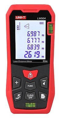 UNI-T laser μετρητής απόστασης LM50A, m/ft/in, 50m LM50A