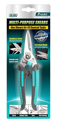 PROSKIT ψαλίδι SR-338 με αντιολισθητικές λαβές, 185mm SR-338