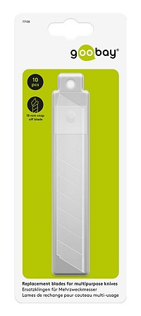 GOOBAY ανταλλακτικές λεπίδες για κοπίδι 77108, 18mm, 10τμχ 77108