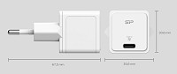 SILICON POWER φορτιστής τοίχου SP20WASYQM121PCW, USB-C, PD 20W, λευκός SP20WASYQM121PCW