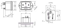 GOOBAY AC chassis plug 11261, με ασφάλεια 11261