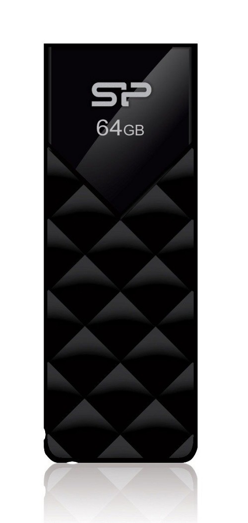 SILICON POWER USB Flash Ultima U03, 64GB, USB 2.0, μαύρο SP064GBUF2U03V1K