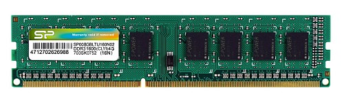 SILICON POWER μνήμη RAM 8GB DDR3, 1600MHz PC3-12800, 1.5V SP008GBLTU160N02