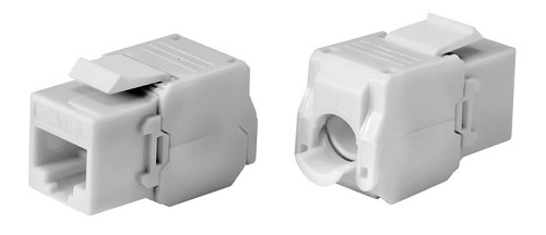 POWERTECH keystone module RJ45 female CAB-N150, Cat.6Α UTP 180°, λευκό CAB-N150