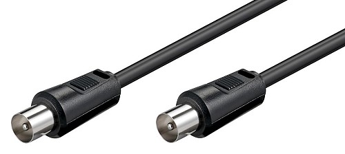 POWERTECH καλώδιο κεραίας CAB-V007, αρσενικό, 1.5m, μαύρο CAB-V007