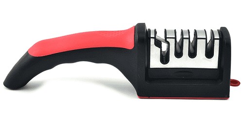 Ακονιστήρι μαχαιριών TOOL-0080, 4 επιπέδων, μαύρο & κόκκινο TOOL-0080